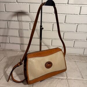 Vintage Dooney & Bourke All Weather Leather Brown Crossbody Bag Purse Handbag